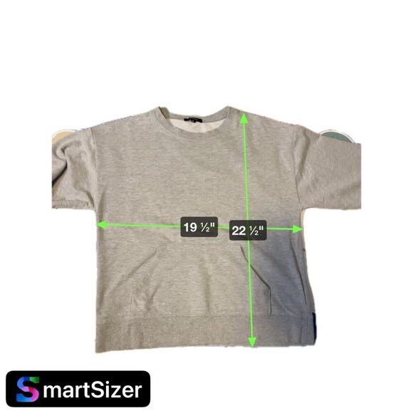 Ambiance Grey Kangaroo Pocket Long Sleeve Pullover Sweatshirt Sz S - Picture 8 of 8